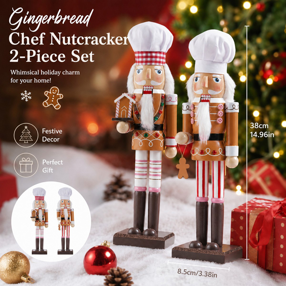 Nutcracker Figurine - Figurine de Noël Casse-Noisette en Bois
