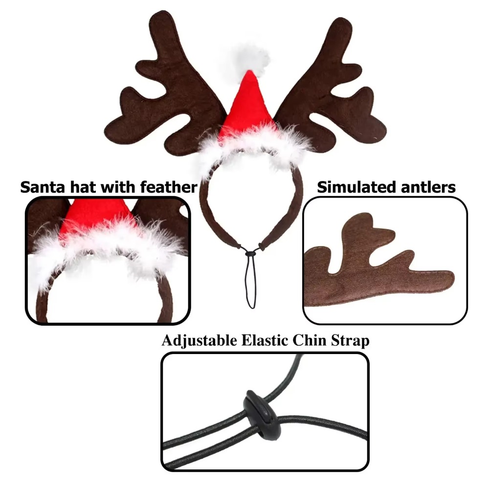 Serre-tête de Noël pour animau - Reindeer Antlers Headband avis et prix